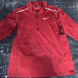 Red Nike quarter zip